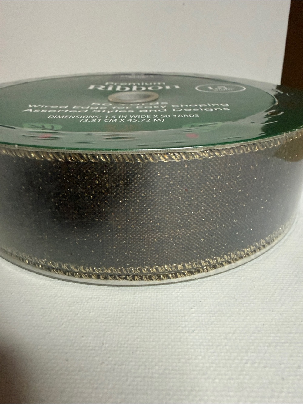 Member's Mark Brown Textured Wired-Gold Edge Gift Ribbon - Picture 6 of 7